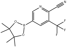 5-(4,4,5,5-tetramethyl-1,3,2-dioxaborolan-2-yl)-3-(trifluoromethyl)picolinonitrile Structure