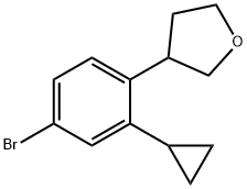 3-(4-bromo-2-cyclopropylphenyl)tetrahydrofuran 구조식 이미지