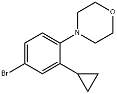 4-(4-bromo-2-cyclopropylphenyl)morpholine 구조식 이미지