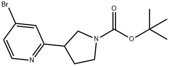 tert-butyl 3-(4-bromopyridin-2-yl)pyrrolidine-1-carboxylate Structure