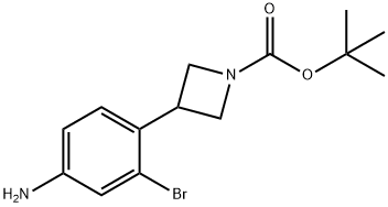 tert-butyl 3-(4-amino-2-bromophenyl)azetidine-1-carboxylate 구조식 이미지