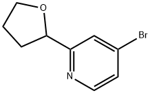 4-bromo-2-(tetrahydrofuran-2-yl)pyridine Structure