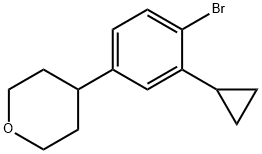 4-(4-bromo-3-cyclopropylphenyl)tetrahydro-2H-pyran 구조식 이미지