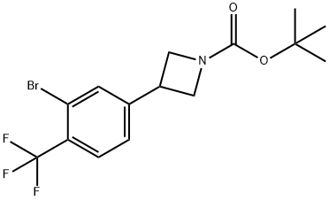 tert-butyl 3-(3-bromo-4-(trifluoromethyl)phenyl)azetidine-1-carboxylate 구조식 이미지