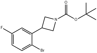 tert-butyl 3-(2-bromo-5-fluorophenyl)azetidine-1-carboxylate Structure