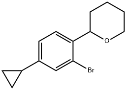 2-(2-bromo-4-cyclopropylphenyl)tetrahydro-2H-pyran 구조식 이미지