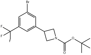 tert-butyl 3-(3-bromo-5-(trifluoromethyl)phenyl)azetidine-1-carboxylate 구조식 이미지
