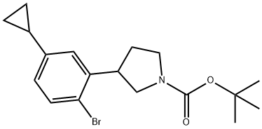 tert-butyl 3-(2-bromo-5-cyclopropylphenyl)pyrrolidine-1-carboxylate Structure