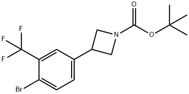 tert-butyl 3-(4-bromo-3-(trifluoromethyl)phenyl)azetidine-1-carboxylate 구조식 이미지