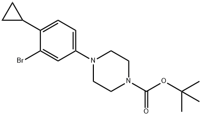 tert-butyl 4-(3-bromo-4-cyclopropylphenyl)piperazine-1-carboxylate Structure