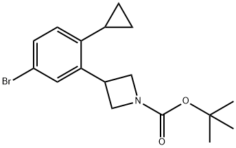 tert-butyl 3-(5-bromo-2-cyclopropylphenyl)azetidine-1-carboxylate Structure