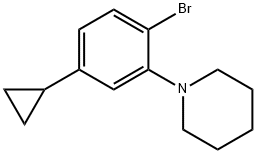 1-(2-bromo-5-cyclopropylphenyl)piperidine Structure