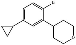 4-(2-bromo-5-cyclopropylphenyl)tetrahydro-2H-pyran Structure