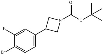 tert-butyl 3-(4-bromo-3-fluorophenyl)azetidine-1-carboxylate 구조식 이미지