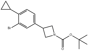 tert-butyl 3-(3-bromo-4-cyclopropylphenyl)azetidine-1-carboxylate Structure