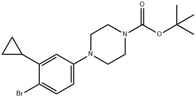 tert-butyl 4-(4-bromo-3-cyclopropylphenyl)piperazine-1-carboxylate Structure