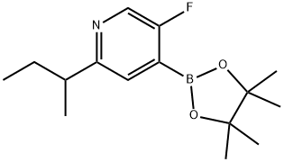 2-(sec-butyl)-5-fluoro-4-(4,4,5,5-tetramethyl-1,3,2-dioxaborolan-2-yl)pyridine 구조식 이미지