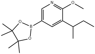 5-(sec-Butyl)-6-methoxypyridine-3-boronic acid pinacol ester Structure