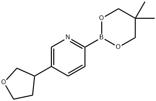 5-(Oxolan-3-yl)pyridine-2-boronic acid neopentylglycol ester Structure