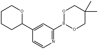 4-(Oxan-2-yl)pyridine-2-boronic acid neopentylglycol ester 구조식 이미지