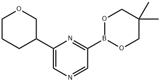 6-(Oxan-3-yl)pyrazine-2-boronic acid neopentylglycol ester 구조식 이미지