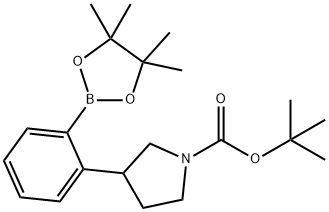 2-(N-Boc-Pyrrolidin-3-yl)phenylboronic acid pinacol ester Structure