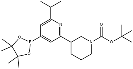tert-butyl 3-(6-isopropyl-4-(4,4,5,5-tetramethyl-1,3,2-dioxaborolan-2-yl)pyridin-2-yl)piperidine-1-carboxylate 구조식 이미지