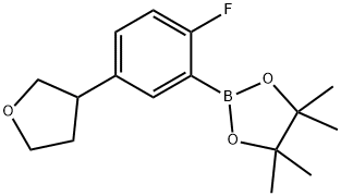 3-(3-tetrahydrofuranyl)-6-fluorophenylboronic acid pinacol ester Structure