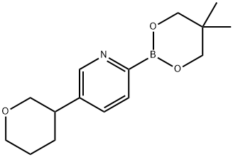 5-(Oxan-3-yl)pyridine-2-boronic acid neopentylglycol ester Structure