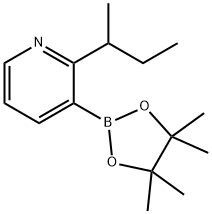 2-(sec-Butyl)pyridine-3-boronic acid pinacol ester 구조식 이미지