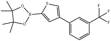 4-(3-Trifluoromethylphenyl)thiophene-2-boronic acid pinacol ester 구조식 이미지