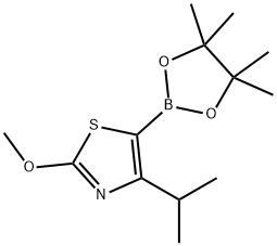 4-(iso-Propyl)-2-methoxythiazole-5-boronic acid pinacol ester 구조식 이미지