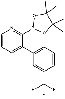 3-(3-Trifluoromethylphenyl)pyridine-2-boronic acid pinacol ester 구조식 이미지