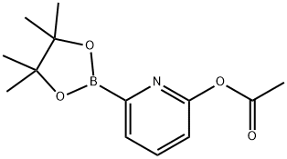 6-(4,4,5,5-tetramethyl-1,3,2-dioxaborolan-2-yl)pyridin-2-yl acetate 구조식 이미지