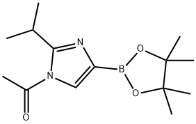 1-Acetyl-2-(iso-propyl)imidazole-4-boronic acid pinacol ester Structure