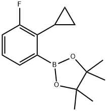 2-(2-cyclopropyl-3-fluorophenyl)-4,4,5,5-tetramethyl-1,3,2-dioxaborolane 구조식 이미지