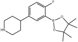 4-(4-fluoro-3-(4,4,5,5-tetramethyl-1,3,2-dioxaborolan-2-yl)phenyl)piperidine Structure