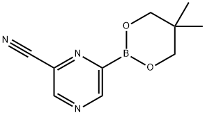 6-Cyanopyrazine-2-boronic acid neopentylglycol ester 구조식 이미지