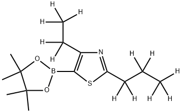 [4-Ethyl-2-(n-propyl)-d12]-thiazole-5-boronic acid pinacol ester Structure