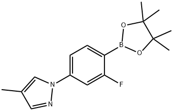 2-Fluoro-4-(4-methyl-1H-pyrazol-1-yl)phenylboronic acid pinacol ester Structure