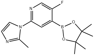 5-Fluoro-2-(2-methylimidazol-1-yl)pyridine-4-boronic acid pinacol ester Structure