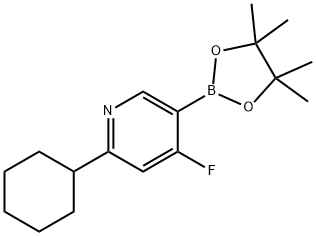 2-cyclohexyl-4-fluoro-5-(4,4,5,5-tetramethyl-1,3,2-dioxaborolan-2-yl)pyridine Structure