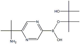 5-(2-Aminopropan-2-yl)pyrazine-2-boronic acid pinacol ester 구조식 이미지