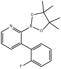 3-(2-Fluorophenyl)pyridine-2-boronic acid pinacol ester Structure