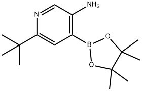 3-Amino-6-(tert-butyl)pyridine-4-boronic acid pinacol ester Structure