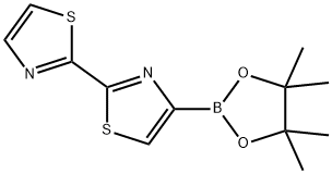 4-(4,4,5,5-tetramethyl-1,3,2-dioxaborolan-2-yl)-2,2'-bithiazole Structure