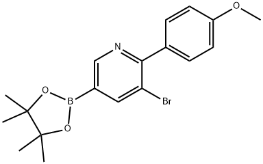 5-Bromo-6-(4-methoxyphenyl)pyridine-3-boronic acid pinacol ester Structure