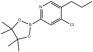 4-Chloro-5-(n-propyl)pyridine-2-boronic acid pinacol ester 구조식 이미지