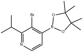 3-Bromo-2-(iso-propyl)pyridine-4-boronic acid pinacol ester 구조식 이미지