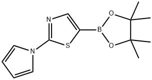 2-(1H-pyrrol-1-yl)-5-(4,4,5,5-tetramethyl-1,3,2-dioxaborolan-2-yl)thiazole 구조식 이미지